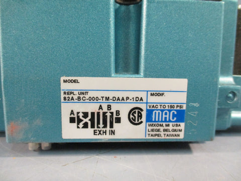 MAC VALVES INC 82AACBAATMDAAP1DA w/TMDAAJ1DA Solenoid Valve 110/120VAC
