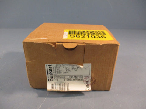 BURKERT 6213 A 3/4 FKM SS 00458814 SOLENOID VALVE 120V-AC 1IN NPT 145PSI 50Hz