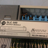 LOT OF (2) ALLEN BRADLEY 1746-OB16 SLC 500 OUTPUT MODULE SERIES C 10-50VDC