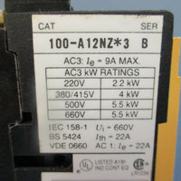 ALLEN BRADLEY 100A12NZ*3 Ser B Contactor w/ 193BSB 22 Ser. B Overload Relay