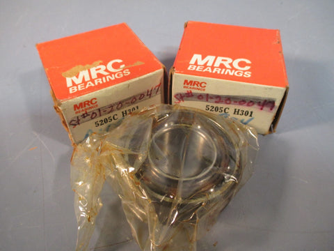 Lot of 2 MRC Bearings Deep Groove Ball Bearing 5205C-H301