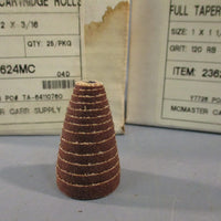(2) MCMASTER CARR 23624MC 25/PKG FULL TAPER CARTRIDGE ROLLS 1 x 1 1/2 x 3/16