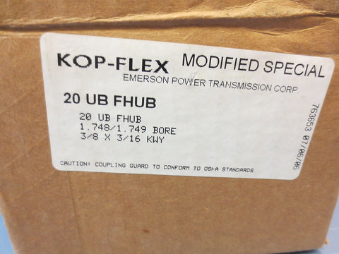 Kop-Flex 20 UB FHUB 1.748/1.749 Bore w/ Keyway MAX-C STK Coupling 109481 New