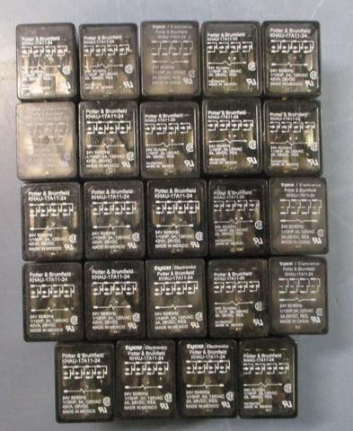 (Lot of 24) Potter & Brumfield KHAU17A1124 Relay 24V, 50/60Hz, 1/10HP, 3A