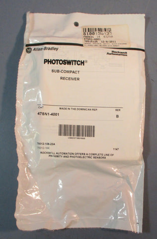 AllenBradley Photoswitch SubCompact Receiver Ser. B 47SN14001