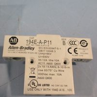 Lot of (6) AllenBradley 194EAP11 Ser. B Auxiliary Contact Base Mount