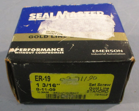 Sealmaster ER-19 Ball Bearing Insert 1-3/16" Bore 701062 Gold Line Standard