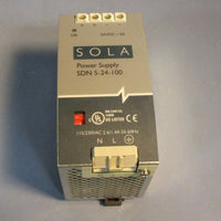Sola SDN 5-24-100 Power Supply 115/230 VAC 2.6/1.4A Used