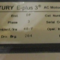 AO Smith Century E-Plus 3 AC Motor E207V1 2HP 230/460V 1170RPM 1-1/8" Shaft Dia
