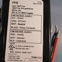 Sensor Switch PP20 2 Pole Power Pack Relay Circuit Protection 120/277 VAC