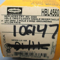 Hubbell TwistLock Single Receptacle Lot of 2 HBL4560