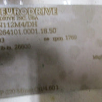 Sew Eurodrive R97 DRN112M4/DH Gearmotor 53.21:1 Ratio 1769/33RPM 2-3/8" Shaft Di