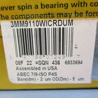 Timken 3MM9110WIDUM Super Precision Bearing d-2 D-5 7010ECRDUMP4S Set of 2
