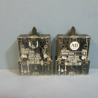 AllenBradley 800MXD2 Ser. B Contact Block LOT OF TWO