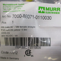 (Lot of 2) MurrElektronik 7000880710110030 Electrical Cable 30VAC/DC 4A