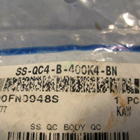 Swagelok SSQC4B400K4BN Quick Connect Body 0.2 Cv  1/4 in