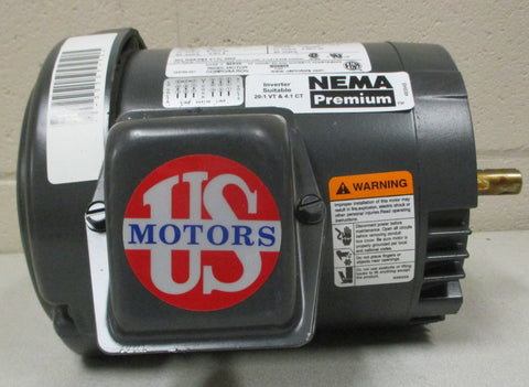 Nidec U34P2DCR 3 Phase Motor HU09 0.75 HP 1765/1455 RPM 5/8" Shaft Dia