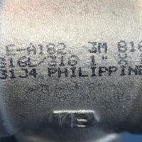 EN EA182 A182 Stainless Tee F316L/316 3M B16 1" x 1/2" NWOB