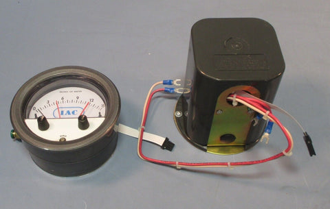 Dwyer (IAC) Photohelic Pressure Switch A3000 Type 2 Encl, Two Piece Unit Used