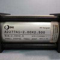 IMI Norgren A2277A12.00X2.500 Pnuematic Cylinder 250PSI BxS 2.00X2.5 TMax:200F
