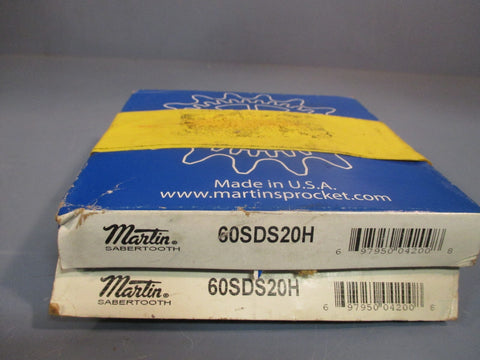 LOT OF (2) MARTIN ROLLER CHAIN SPROCKET SABERTOOTH 60SDS20H