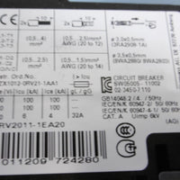 Siemens Circuit Breaker 3RV20111EA20 G/140324 *E01*