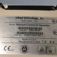 Adept Technology Manual Control III Operator Robot Teach Pendant 10332-11000