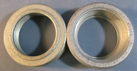 Lot of 2 Crouse Hinds RE108 Conduit Hub Reducer 4" x 3" Feraloy Iron Alloy 3" ID