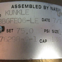 Kunkle 918BGFE06-LE Bronze Safety Relief Valve 1-1/4" Inlet/Outlet Set 75.0