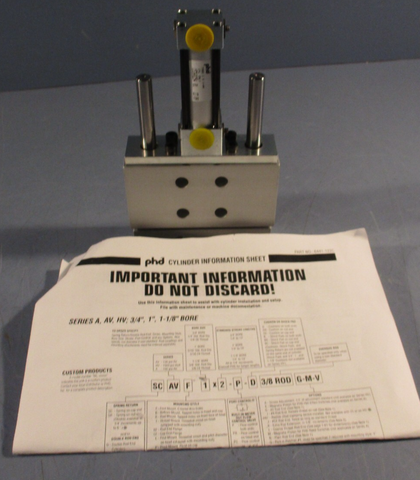 PHD Slide & Cylinder, Pneumatic Series T Slides 15368254 TS03 1X1
