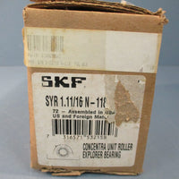 SKF SYR 1.11/16N118 2Bolt Pillow Block Bearing 111/16, Cast Iron Housing