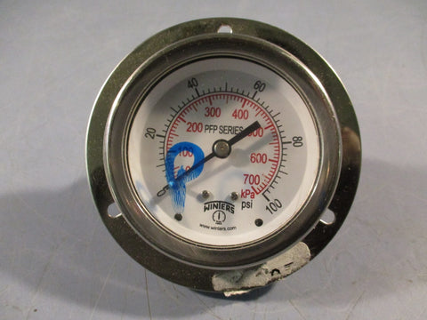Winters PFP Series Pressure/Vacuum Gauge 0 to 100 PSI 230000529