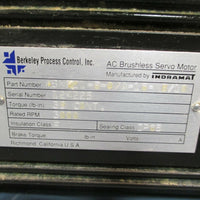 Berkley Process/Indramat AC Brushless Servo Motor ASM121B0/A16NB/10
