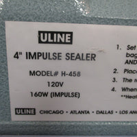 ULINE Impulse Sealer 4" 120V 160W (Impulse) Model# H458