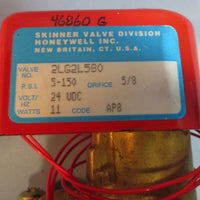 Lancer Honeywell 5/8" Skinner Valve No. 2LG2L580 5150 PSI 24 VDC 11 Watts NWOB