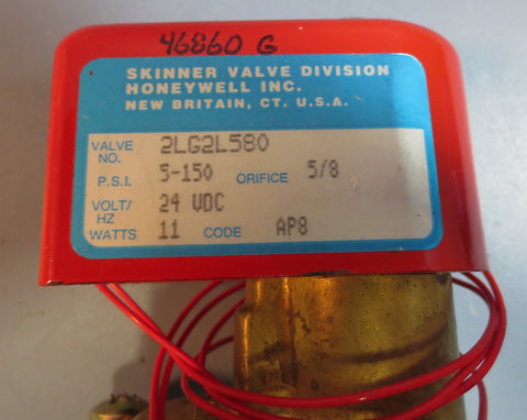 Lancer Honeywell 5/8" Skinner Valve No. 2LG2L580 5150 PSI 24 VDC 11 Watts NWOB