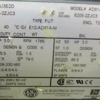US Motors U3E2D Electric Brake Motor AD81A Shur Stop 105634109001 Rev A 958193