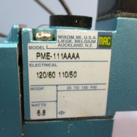 MAC Solenoid Valve 811CPM111AA193 w/ MAC PME111AAAA Coil NWOB