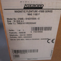 Foxboro Magnetic Flowtube 4700S Series Size:10 Mag 1100 F 4700S-010CFAWA-E