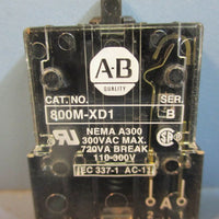 AllenBradley 800MXD1 Ser. B Contact Block LOT OF TWO
