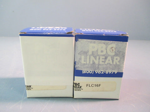 PBC LINEAR CYLINDRICAL BEARING LOT OF TWO FLC16F