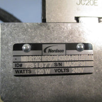NORDSON HOT MELT GLUE DISPENSING GUN MODULE MB 12R02 WRBCAF43SGA016 731877