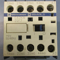 (Lot of 3) Telemecanique CA2KN22F7 Control Relay 110V 50/60Hz 042837
