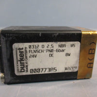 Burkert 00077385 Solenoid Valve 2.5 NBR MS FLNSCH 24V PN0-6 BAR