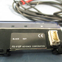 Lot of (2) Keyence Corporation FS-V12P Digital Fiber Amplifier