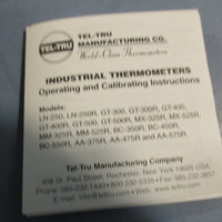 TelTru Thermometer AA475R Analog dial Thermometer Stem 21.63"