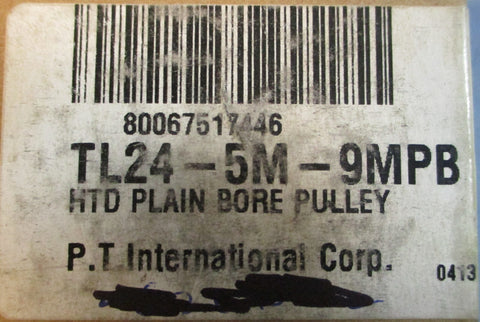PT International TL245M9MPB HTD Plain Bore Pulley 5/8" Bore 7/8" W 15/8" OD