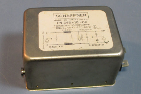 Schaffner FN346-10-06 High Performance Power Entry Filter 110/250V NWOB