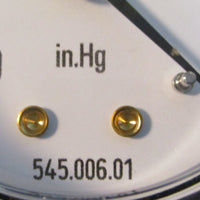 Busch 545.006.01 Vacuum Gauge 030 in.Hg 2" Face Dia 11/8" W