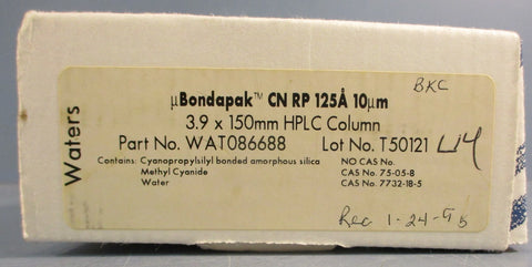 Waters WAT086688 HPLC Column Bondapak CN RP 125A 10um 3.9mm x 150mm